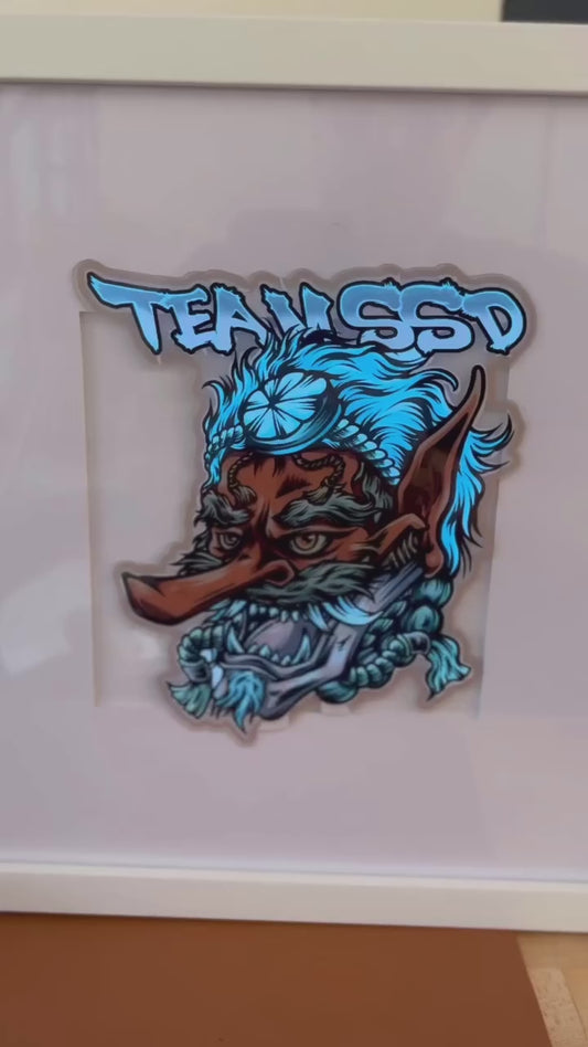 TeamSSD Tengu Demon Mask Dynamic EL sticker